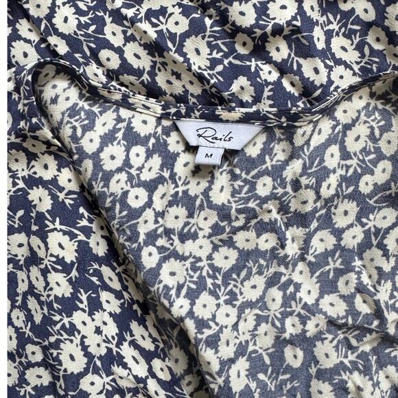 Rails Helena Camella Floral Mini A-Line Dress in Navy/White Size Medium - Picture 6 of 8